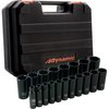 Dynamic Tools 1/2" Drive 19 Pieces 6 Point Deep SAE Impact Socket Set D018026